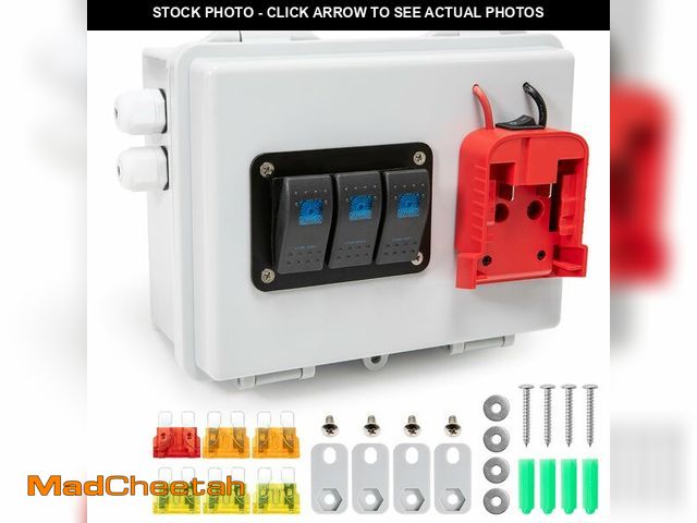 Lot 74-12964483 - Power Distribution Box with Battery Adapter Fit for Mil.Waukee 18V Battery, Power Adapter Box with P...