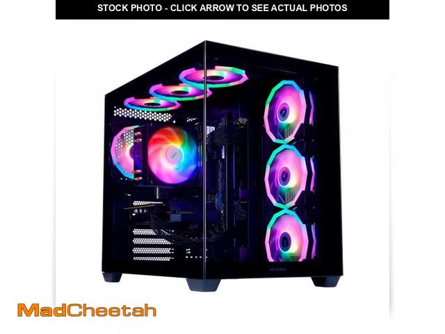 Lot 74-12493265 - MLOONG PC Gamer Gaming Desktop, AMD Ryzen 5 5500, Radeon RX 6600 8GB, 16GB DDR4, 1TB SSD, Black, WIF...