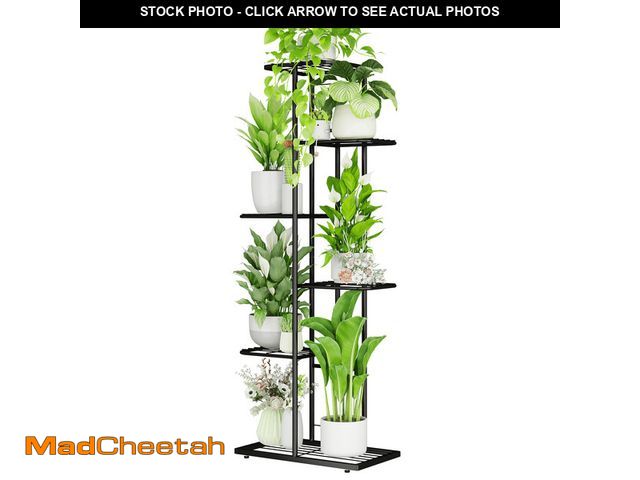 Lot 74-12667681 - Bamworld Plant Stand Metal 6 Tier 7 Potted Multiple Flower Pot Holder Shelf Indoor Outdoor Planter D...