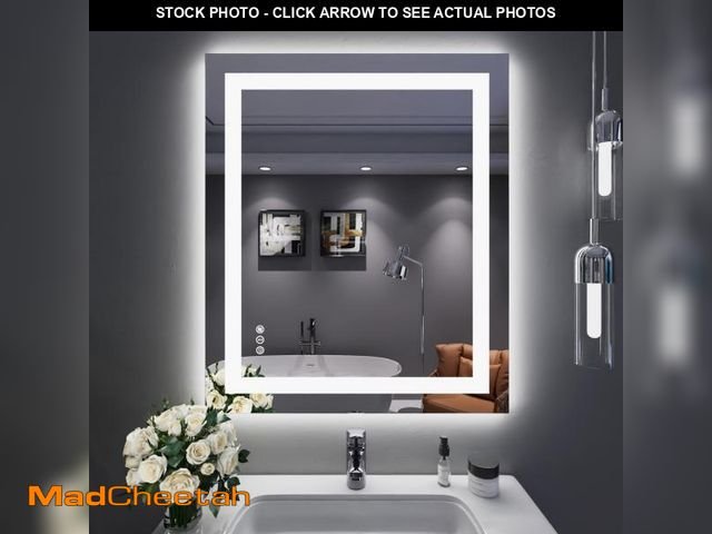 Lot 74-12243821 - LOAAO 30X36 LED Bathroom Mirror with Lights, Anti-Fog, Dimmable, Backlit + Front Lit, Lighted Bathro...