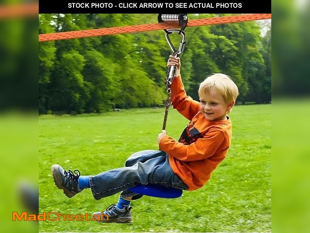 Lot 74-14209065 - GIMPYN Zip Line Slackline Kit for Kids and Adults Ã¢â¬â 65ft Ninja Course Zipline with Pulley, Tr...