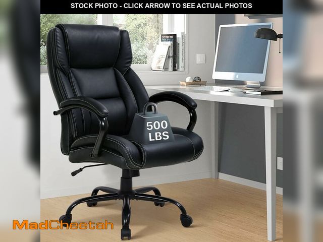 Lot 74-14613241 - 500LBS Big &amp; Tall Executive Office Chair Heavy Duty Computer Desk Chair Ergonomic High Back Pu L...