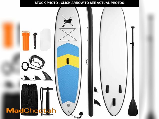 Lot 74-12548573 - Naipo 10FT Inflatable Paddle Board Stand Up Paddle Board SUP Board with 120"x30"x6" for Youth &amp; ...
