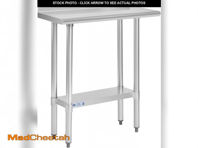 Lot 74-12043915 - Hally Stainless Steel Table for Prep &amp; Work 14 x 30 Inches, NSF Commercial Heavy Duty Table with...