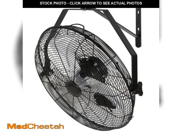 Lot 74-12858669 - SKYSHALO Wall Mount Fan, 18 Inch, 3-speed High Velocity Max. 4150 CFM, Waterproof Oscillating Indust...