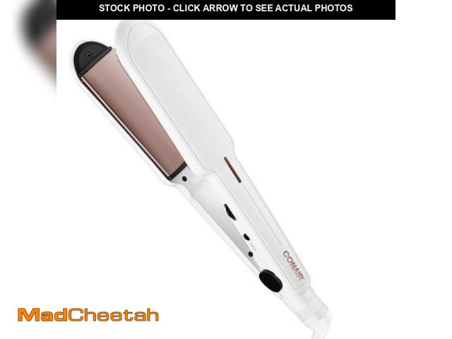 Lot 74-12422212 - Conair Ceramic Flat Iron, White, 2 in - UNUSED