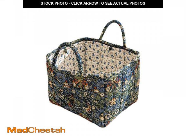 Lot 74-12050380 - Large Capacity Fabric Storage Baskets Boho Floral Laundry Baskets with Easy Carry Handles Household ...