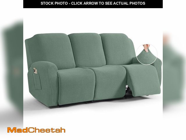 Lot 74-12717660 - TAOCOCO Recliner Sofa Covers 8-Pieces Stretch Large Couch Covers for 3 Seats Reclining Slipcovers So...