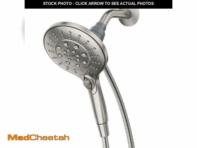 Lot 74-12714965 - Moen 26112SRN Engage Spot Resist Brushed Nickel Six-Function Removable Handheld Showerhead with Magn...