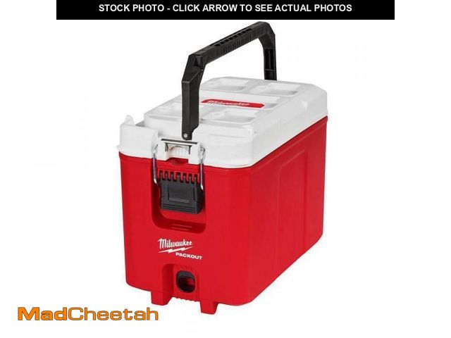 Lot 74-12463052 - Milwaukee PACKOUT 10 in. Red 16 qt. Compact Cooler - UNUSED
