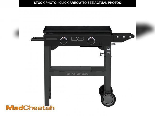 Lot 74-12488972 - Charbroil 28" Performance Series 2-Burner Propane Gas Griddle with Cart, Black - 463459924 - UNUSED