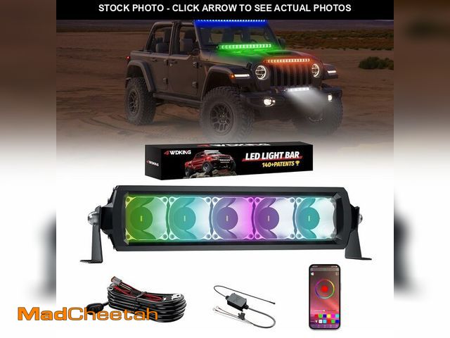 Lot 74-12680863 - 4WDKING RGB LED Light Bar for Pickup,12 inch Multi-Color Flood Spot Combo LED Fog Driving Pods with ...