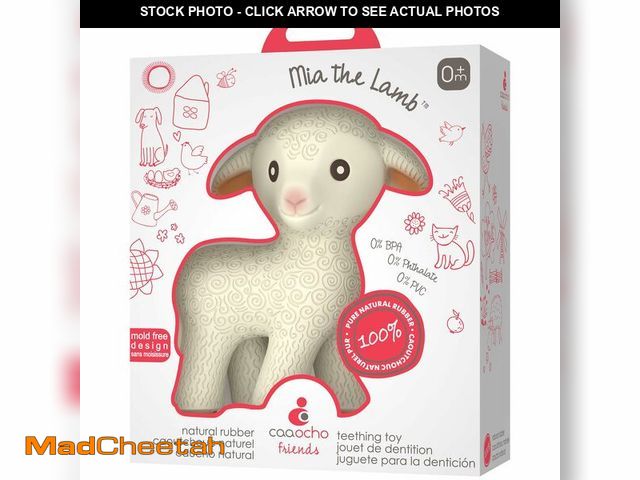 Lot 74-13567259 - CaaOcho Pure Natural Rubber Teething Baby Toy - Mia The Lamb Teether for Babies, BPA Free Baby Toy, ...