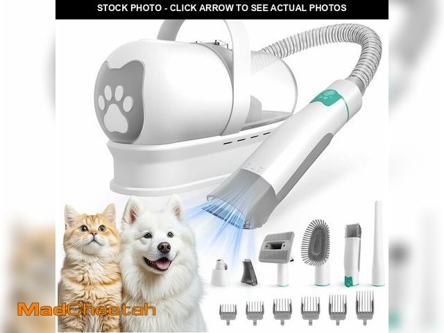 Lot 74-13621509 - 8VR Dog Grooming Kit, Pet Grooming Vacuum with Pet Clipper Nail Grinder, Dog Hair Vacuum with 6 Pet ...