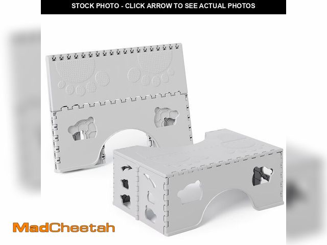 Lot 74-12708227 - 2 Pack Foldable Toilet Poop Stool Adult, Portable Squatting Potty Stools for Travel, 7 Inch Toilet S...