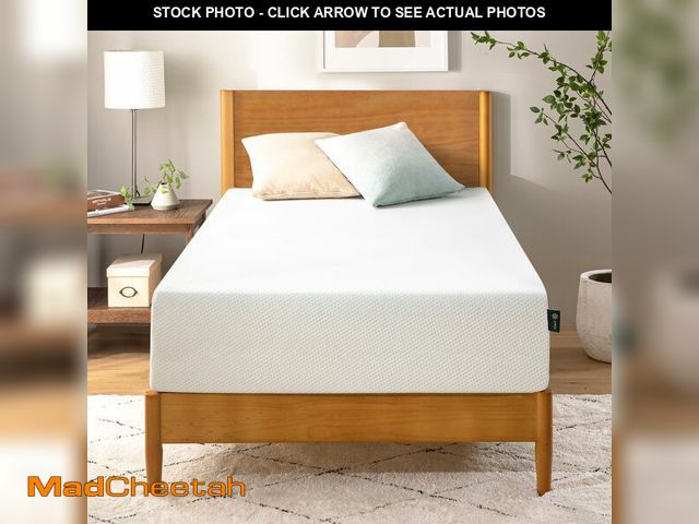 Lot 74-12929513 - Zinus 12 Inch Twin Green Tea Memory Foam Mattress [New Version], Fiberglass Free, Medium Firm Feel, ...