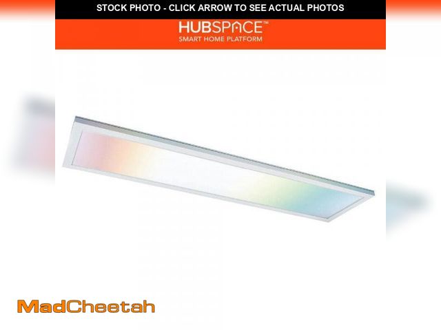 Lot 74-12491686 - Commercial Electric 1-Pack 1 ft. x 4 ft. Smart Color Selectable RGBW Integrated LED White Flat Panel...