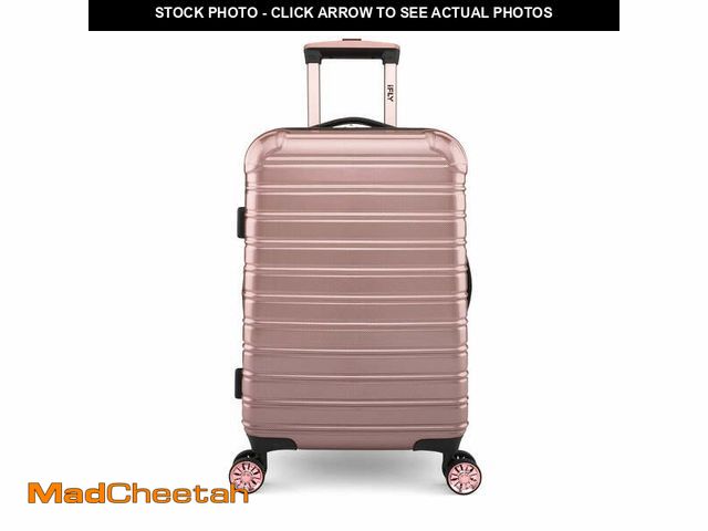 Lot 74-12555843 - iFLY Hardside Fibertech Luggage 20" Carry-on Luggage, Rose Gold - UNUSED