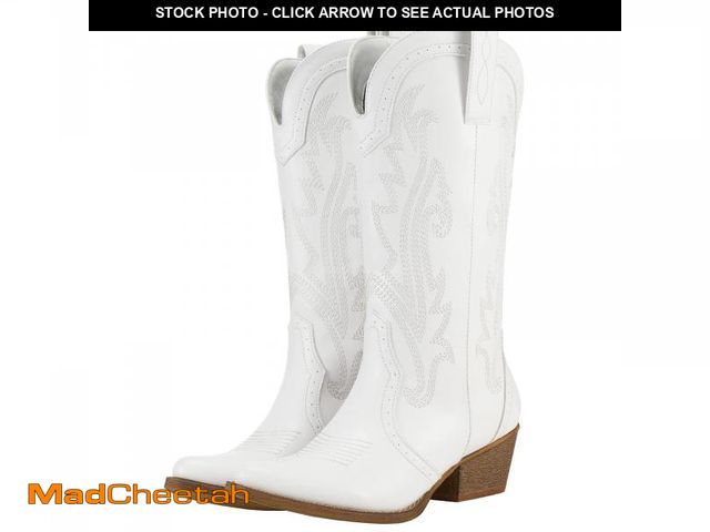Lot 74-12307767 - HISEA Rollda Cowboy Boots for Women Cowgirl Boots Ladies Western Embroidery Pointy Toe - USED