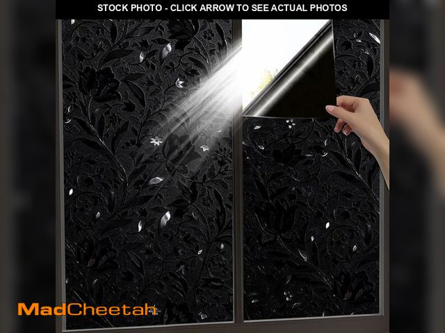 Lot 74-13039773 - Blackout Window Film, Heat Blocking Window Privacy Film, 100% Day and Night Room Darkening Light Blo...