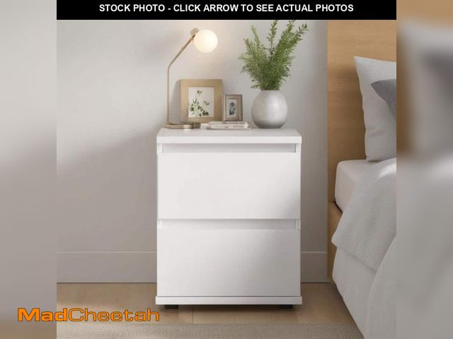 Lot 74-12518055 - Tvilum Aurora 2-Drawer White Nightstand - UNUSED