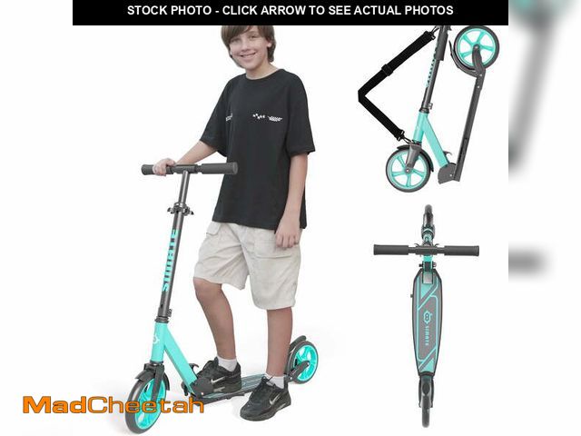 Lot 74-12764213 - SIMATE Kick Scooter for Kids Ages 6+ Teen and Adults,4 Adjustable Levels,Foldable, 8in Big Wheels, M...