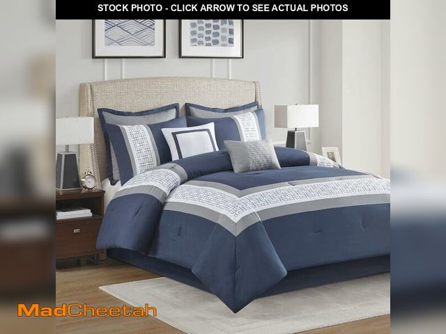 Lot 74-12543819 - 510 DESIGN Powell Cozy Comforter Set, Hotel Style Border Design with Geometric Embroidery Details, A...