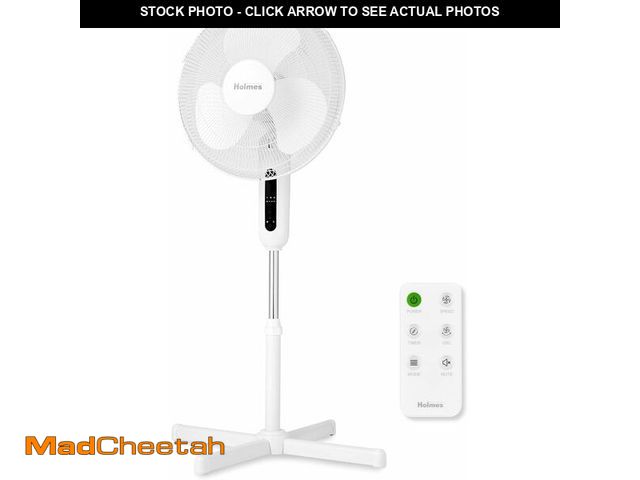 Lot 74-12827841 - HOLMES 16" Digital Stand Fan, 80 degree Oscillation, 3 Speeds, 3 Modes, 7.5-Hour Timer, Adjustable H...
