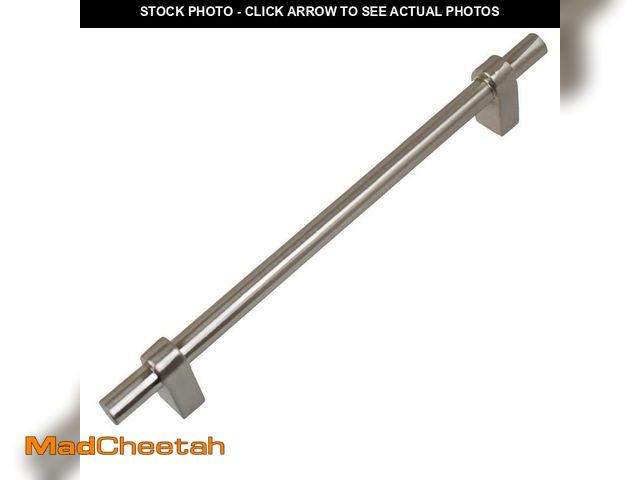 Lot 74-12557951 - GlideRite 6-1/4 in. Center-to-Center Satin Nickel Solid Euro T-Bar Handle Pull (10-Pack) - UNUSED