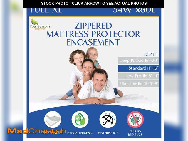 Lot 74-12453661 - Full Extra Long (XL) Mattress Protector Zippered Waterproof Encasement Hypoallergenic Premium Qualit...