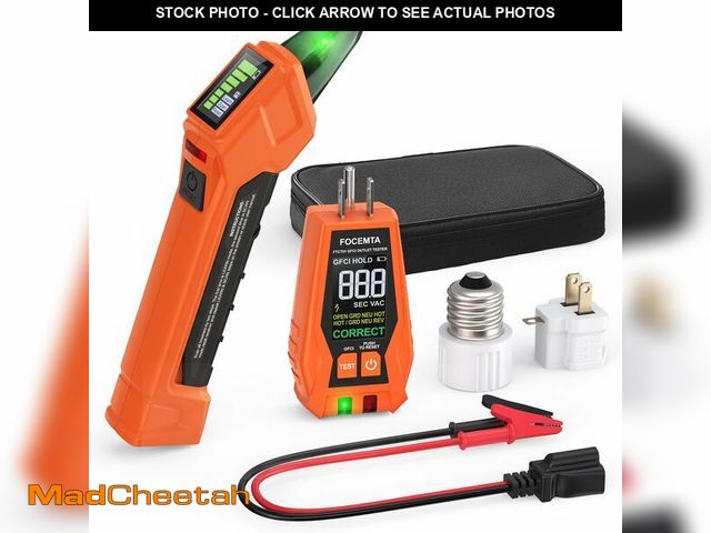 Lot 74-14059415 - FOCEMTA Circuit Breaker Finder Kit with GFCI Outlet Tester for 90-135V AC Circuits,includes Light So...