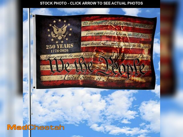 Lot 74-14205275 - 250 Anniversary Usa Flag, Commemorative House Flags, Two-sided Design 3x5 Ft, Patriotic Flags 5 - UN...