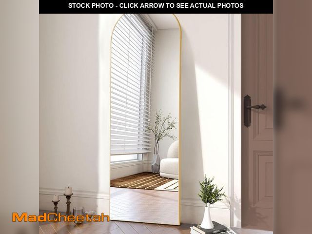 Lot 74-12257799 - *SEE DETAILS* OLIXIS Arched Full Length Mirror 64"x 21" for Bedroom, Full Body Mirror with Stand, Ha...