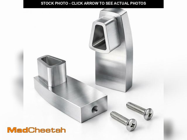 Lot 74-14213683 - Solid Aluminum Shower Door Towel Bar Brackets Ã¢â¬â Heavy-Duty Metal Replacement Brackets for Alu...