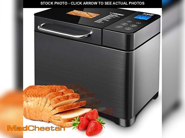 Lot 74-12167538 - KBS 17-in-1 Bread Maker-Dual Heaters, 710W Machine Stainless Steel with Gluten-Free, Dough Maker,Jam...