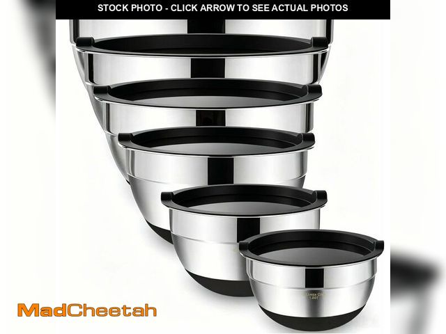 Lot 74-14065751 - Umite Chef Mixing Bowls with Airtight LidsÃ¯Â¼Å6 piece Stainless Steel Metal Nesting Storage Bowls,...