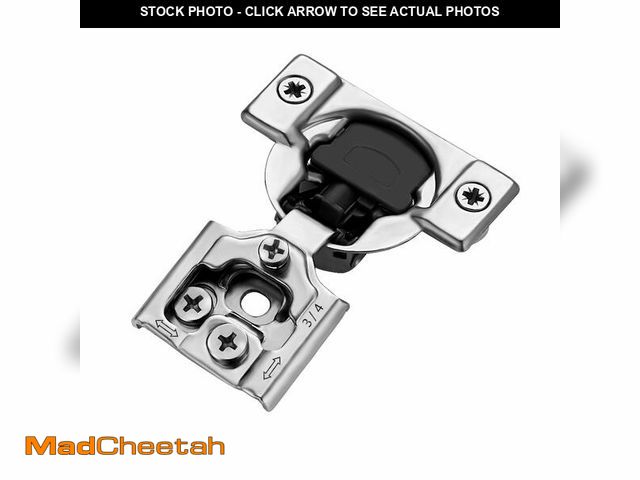 Lot 74-13547639 - Ravinte 60 Pack 30 Pairs 3/4 inch Overlay Soft Close Hinges for Kitchen Cabinet Hinges Satin Nickel ...