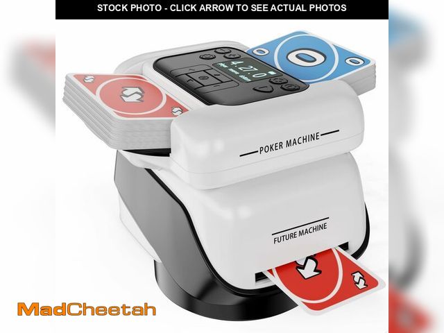 Lot 74-13774376 - (MISSING POWER CORD) 2-in-1 Automatic Card Shuffler &amp; Dealer for 1-2 Decks Support 8 Players, 4 ...