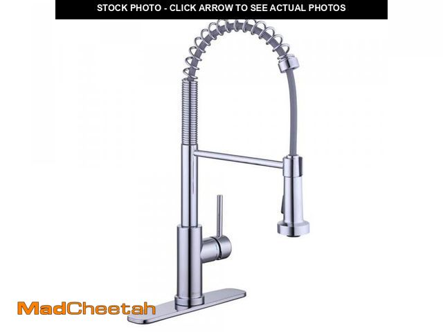 Lot 74-12086172 - Glacier Bay Paulina Single-Handle Spring Neck Pull Down Sprayer Kitchen Faucet in Chrome - UNUSED