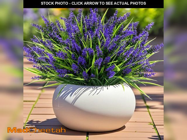 Lot 74-14267501 - Geegoods Artificial Plants Flowers Outdoor Ã¢â¬â 24 Bundles UV Resistant Faux Lavender Flowers wi...