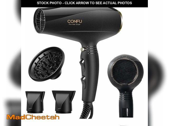 Lot 74-13547416 - Professional Salon Hair Dryer, CONFU 1875 Watt Negative Ionic Fast Drying Blow Dryer, AC Motor Low N...