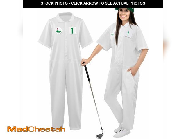 Lot 74-12703494 - Mepase 54 Pcs Halloween Master Caddy Costume Women Golf Jumpsuit Baseball Cap DIY Patches Stickers A...