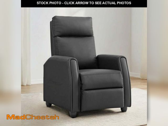 Lot 74-13674603 - CHITA Massage Recliner Chair for Adults Faux Leather Push Back Recliner Home Theater Seating for Liv...