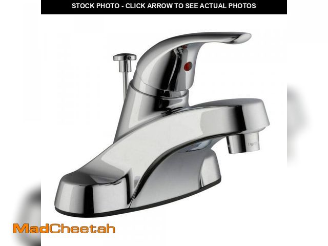 Lot 74-12532421 - Glacier Bay Aragon 4 in. Centerset Single-Handle Low-Arc Bathroom Faucet in Polished Chrome - UNUSED