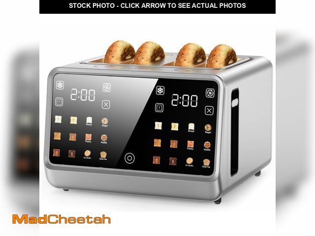 Lot 74-12506442 - Touch Screen Toaster 4 Slice, Digital Smart Dual Control Touchscreen, Stainless Steel, 6 Toast Types...