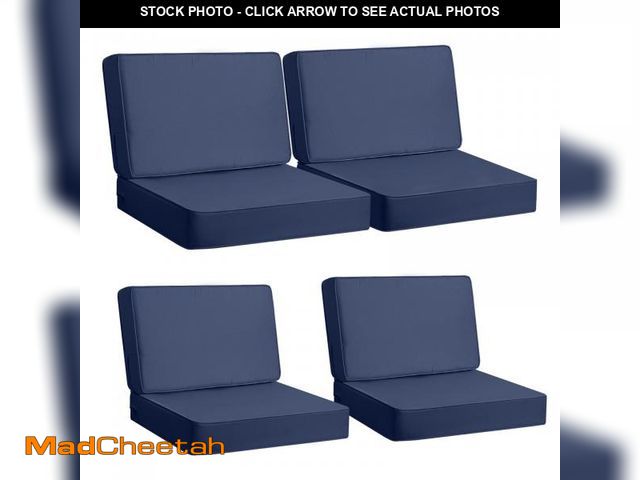 Lot 74-12130972 - AAAAAcessories Outdoor Deep Seat Cushions, Foam Pillow, Waterproof, Fade-Resistant Patio Furniture R...