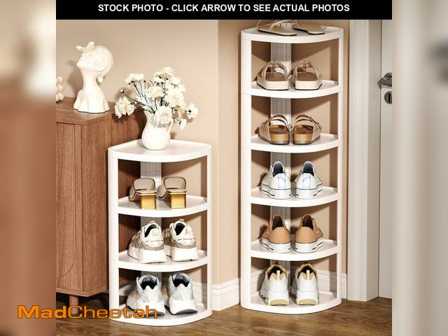 Lot 74-13717972 - NestOrganix 10 Tier Vertical Shoe Rack, Stackable Narrow Shoe Rack Organizer for Entryway Closet Cor...