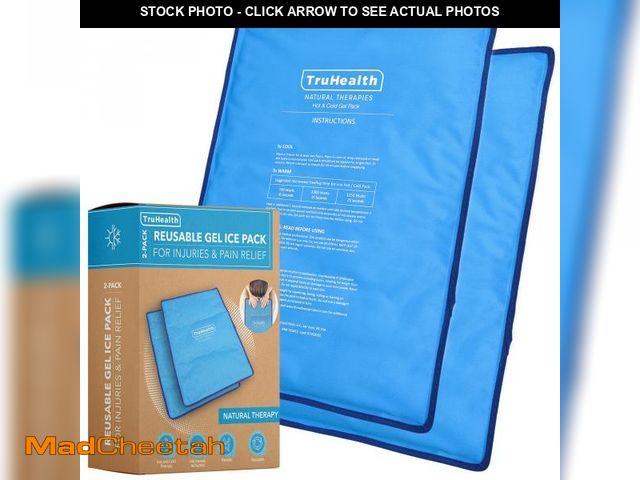 Lot 74-12314364 - TruHealth Extra Large Reusable Gel Ice Pack for Injuries &amp; Pain Relief - 2-Pack, Extra Large - B...