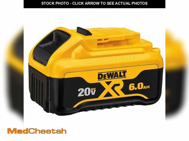 Lot 74-12790164 - DeWalt 20 V MAX Premium XR 6.0 Ah Lithium Ion Battery Pack DCB206 - USED