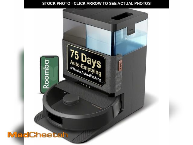 Lot 74-13419540 - iRobot Roomba Plus 505 Combo Robot Vacuum &amp; Mop with AutoWash Dock - Extending Spinning Mop Pads...